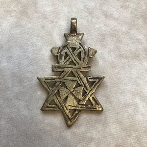 Handmade Metal Ethiopian Cross Pendant Christian Catholic Orthodox Religion 2.5”